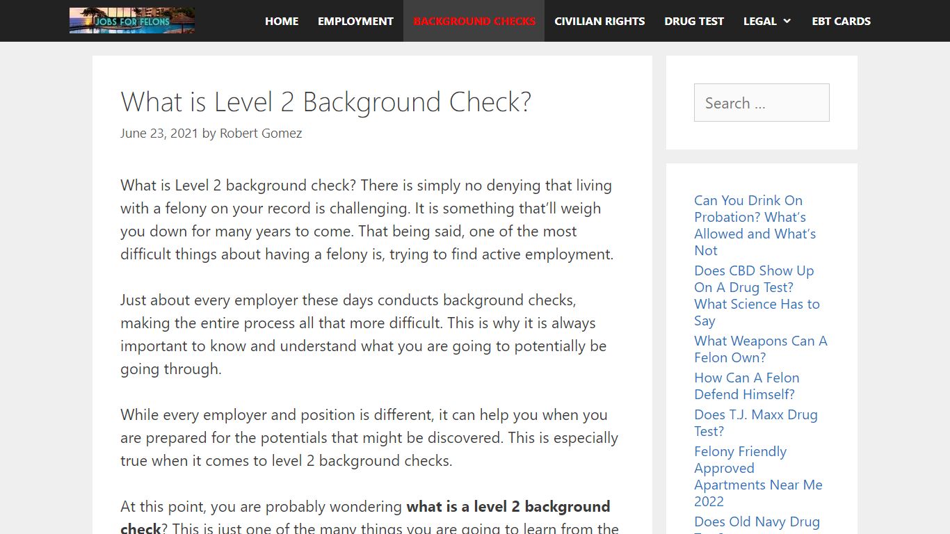 Level 2 Background Check - What does it Consist of?