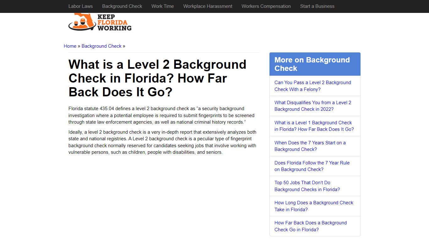 What is a Level 2 Background Check in Florida? How Far Back Does It Go?